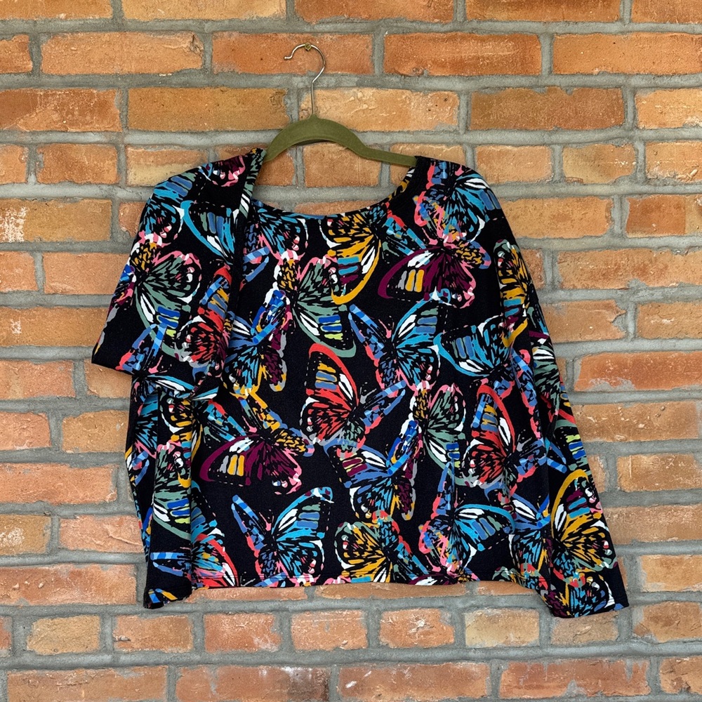 Colorful Butterfly Print Women's Blouse